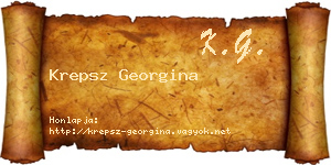 Krepsz Georgina névjegykártya